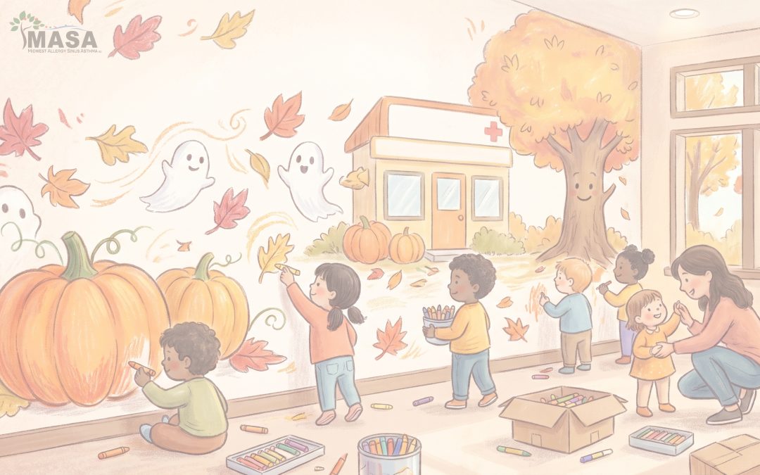 Happy Halloween from MASA! Autumn Coloring Pages for Kids & Seasonal Health Reminders