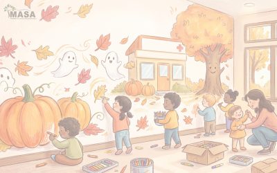 Happy Halloween from MASA! Autumn Coloring Pages for Kids & Seasonal Health Reminders